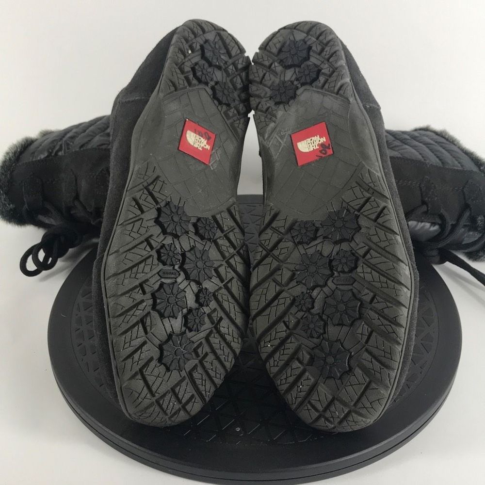 The North Face Nuptse Purna II Black Suede Winter Boots Women’s Size 9.5 - Picture 8 of 11